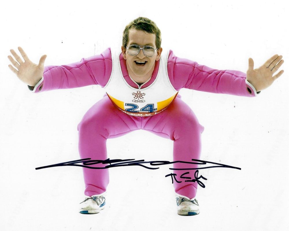 Lot 332: Eddie The Eagle Edwards Signed 10x8 Colour photo....