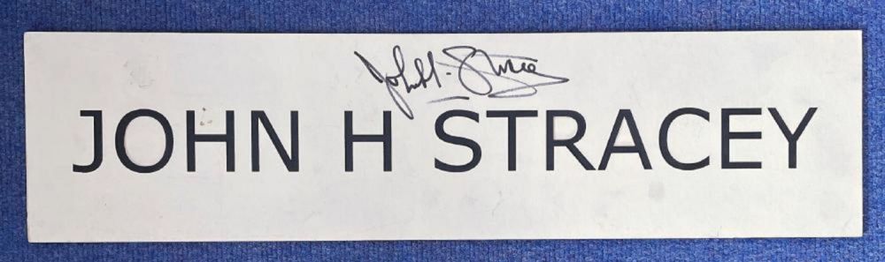 Lot 341: British Boxer John H Stracey Signed Personal Named...
