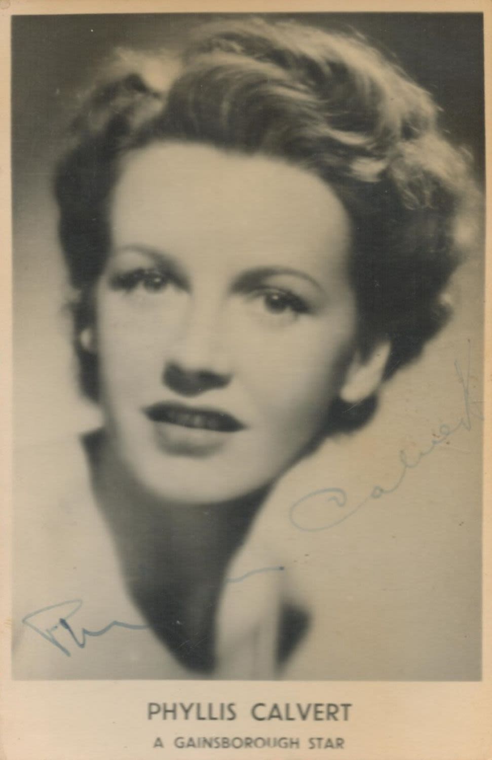 Lot 59: Phyllis Calvert signed 6x4 vintage black and white...