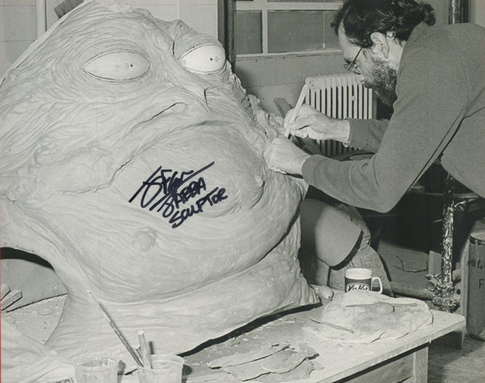 Lot 74: John Coppinger signed Jabba The Hutt Star Wars...
