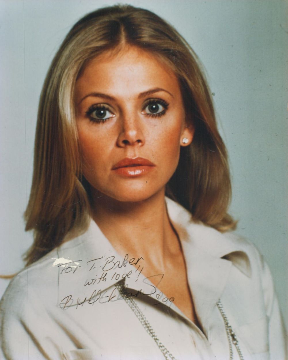 Lot 77: Britt Ekland signed 10x8 colour photo dedicated. Britt...
