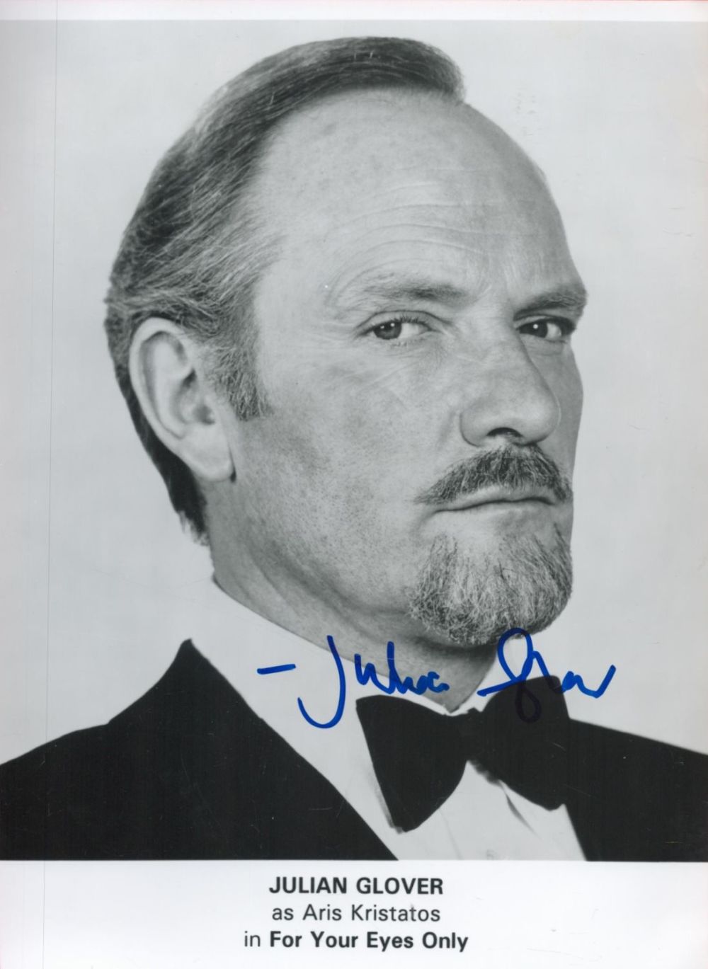 Lot 87: Julian Glover signed 8x6 black and white photo...