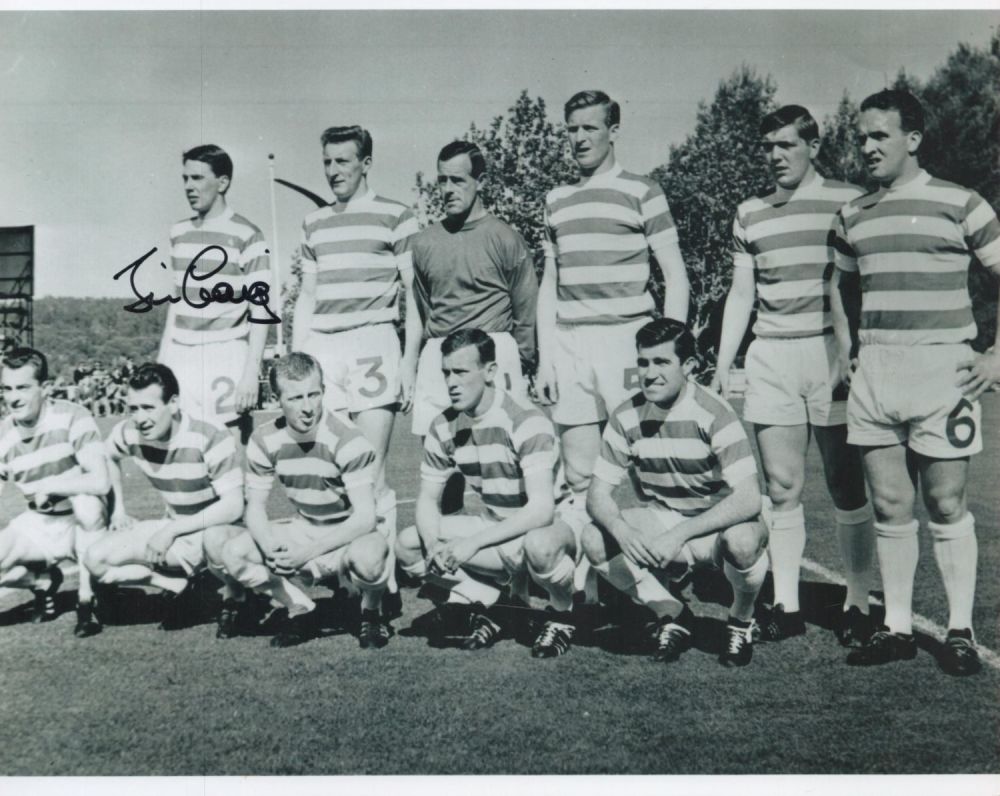 Lot 98: Jim Craig signed 10X8 Celtic Lisbon Lions black...