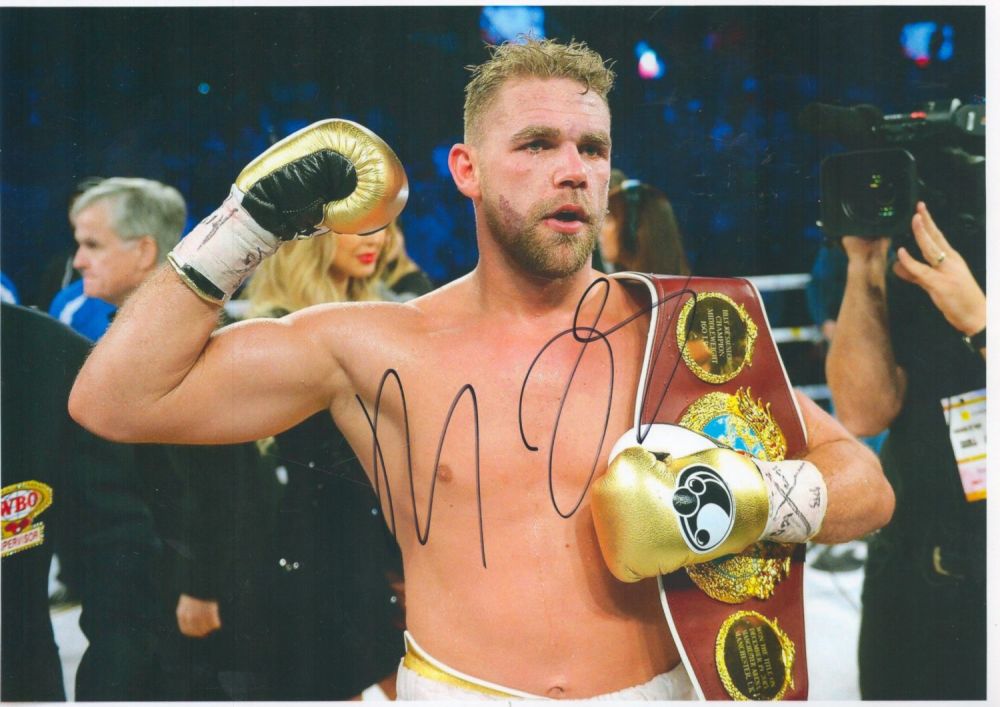 Lot 100: Billy Joe Saunders signed 12x8 colour photo. Good...