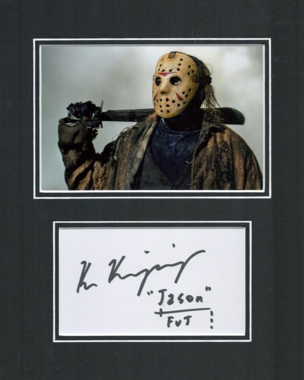 Lot 126: Ken Kirzinger 10x8 overall Freddy v Jason mounted...