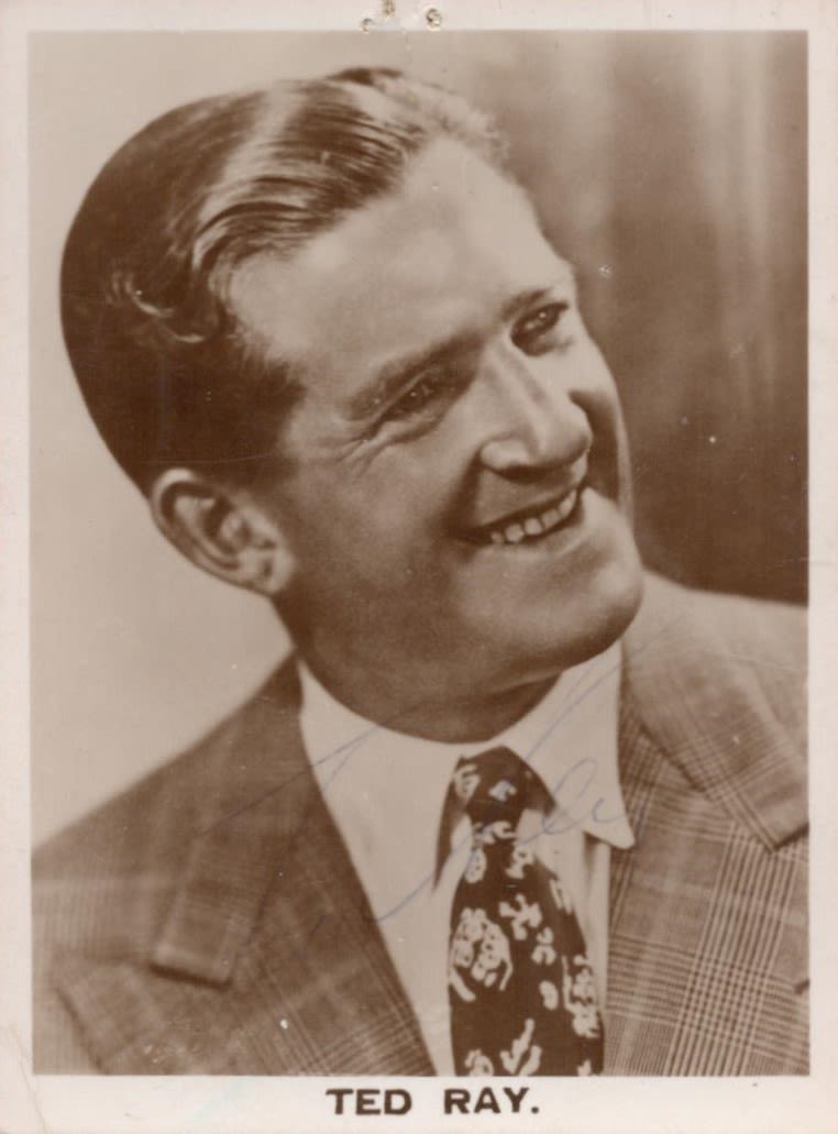Lot 132: Ted Ray signed 4x3 vintage black and white...