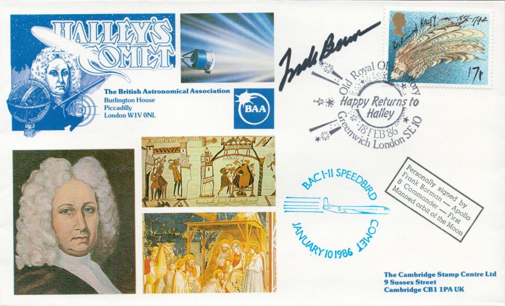 Lot 138: Astronaut Frank Borman Apollo 8 signed 1986 Halley's...