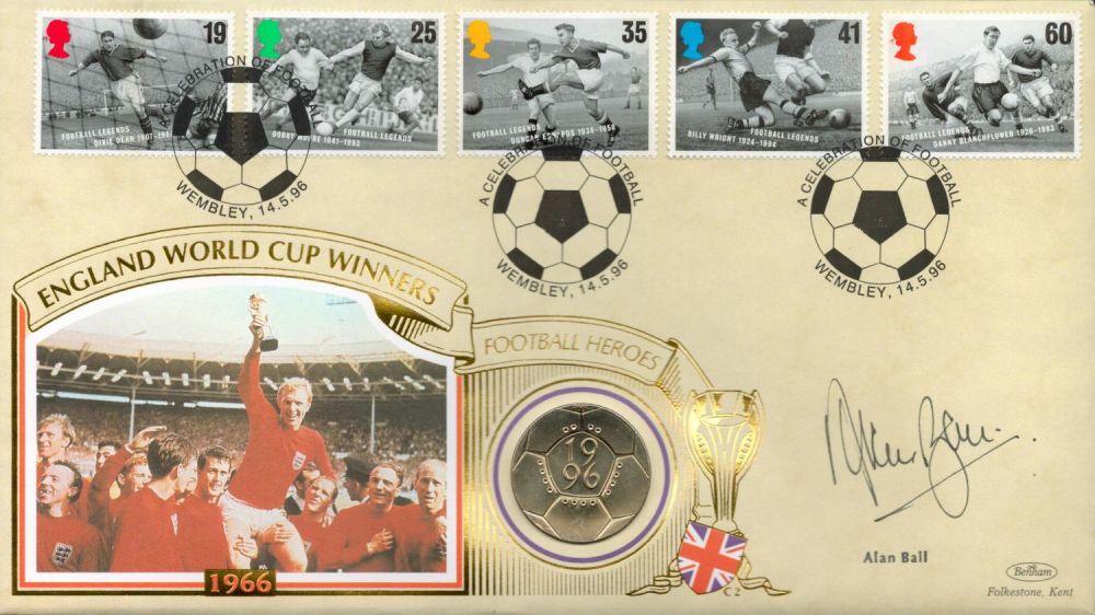 Lot 151: Football Alan Ball signed Benham 1996 Football Coin...