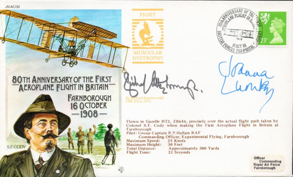 Lot 162: Richard Attenborough and Joanna Lumley signed 80th Ann...