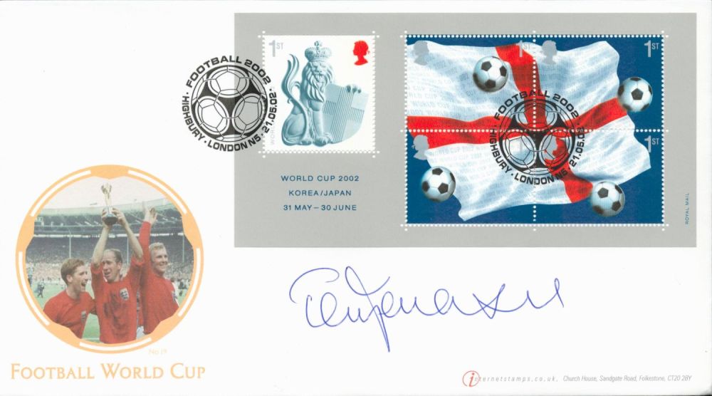 Lot 177: Jimmy Greaves football legend signed Internetstamps 2002 Korea...