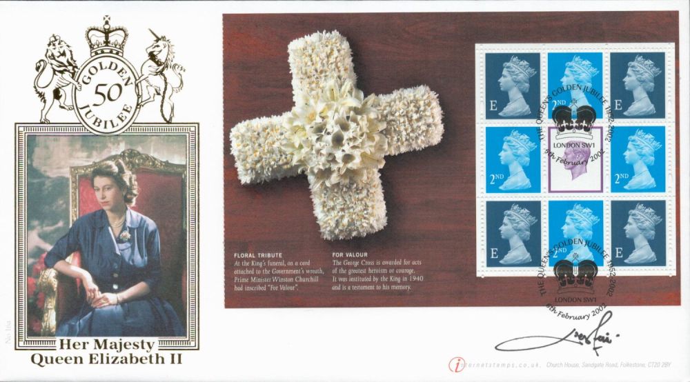Lot 180: Lord Lichfield signed 2003, QEII Golden Jubilee Internetstamps...
