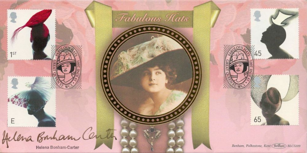 Lot 187: Helena Bonham Carter actress signed 2001 Benham Hats...