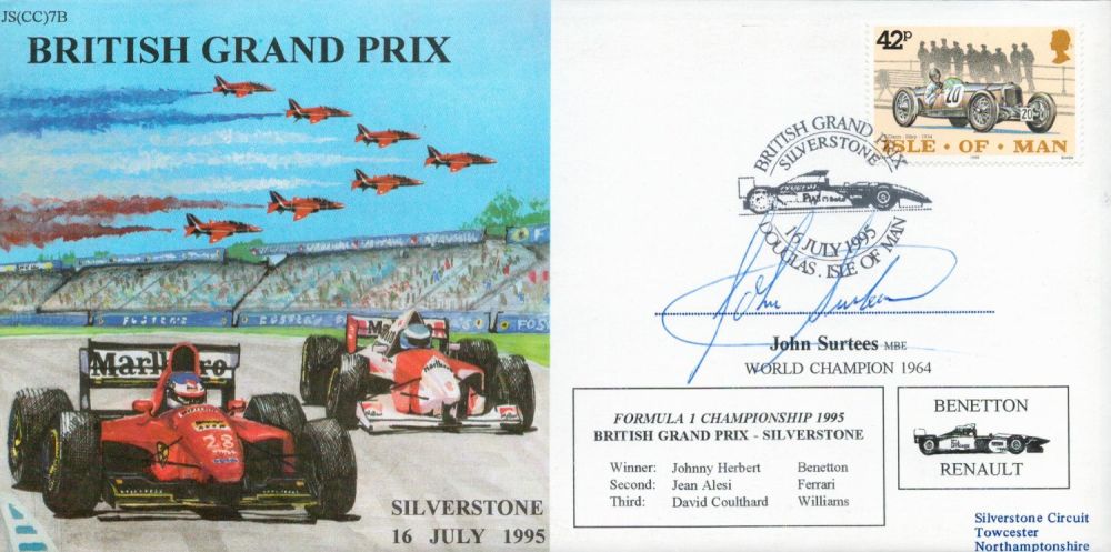 Lot 203: F1 John Surtees signed 1995 British Grand Prix...