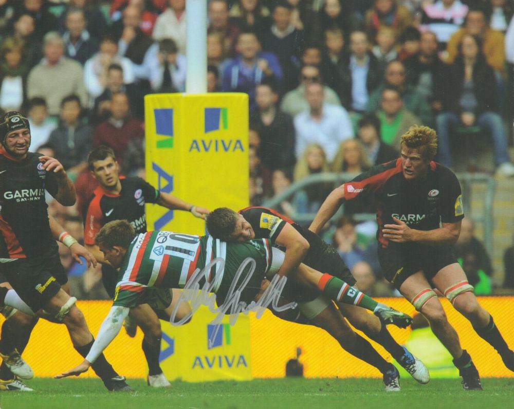 Lot 205: Owen Farrell signed 10x8 colour magazine photo pictured...