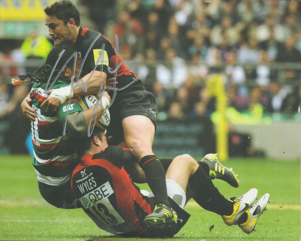 Lot 206: Rugby Union Brad Barritt signed 10x8 colour magazine...