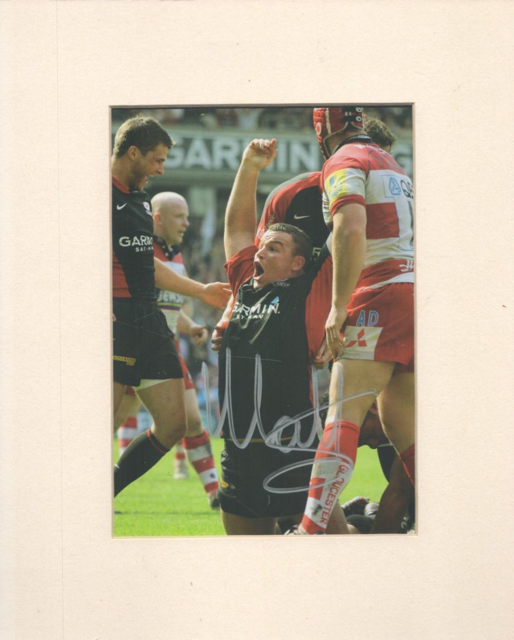 Lot 207: Rugby Union Matt Stevens signed 10x8 overall mounted...