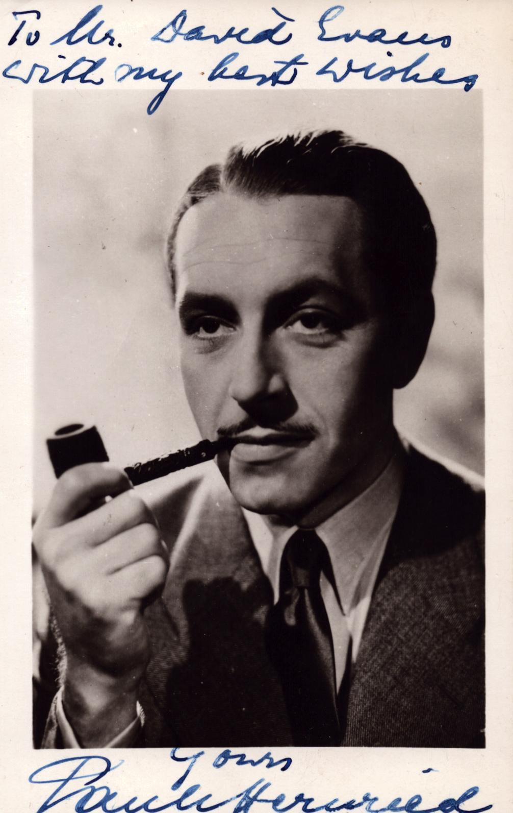 Paul Henreid signed 6X4 black and white vintage Photo