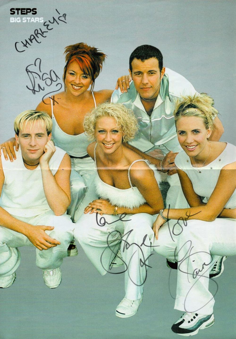 Lot 268: Steps multi signed 16x12 Big Stars colour poster...