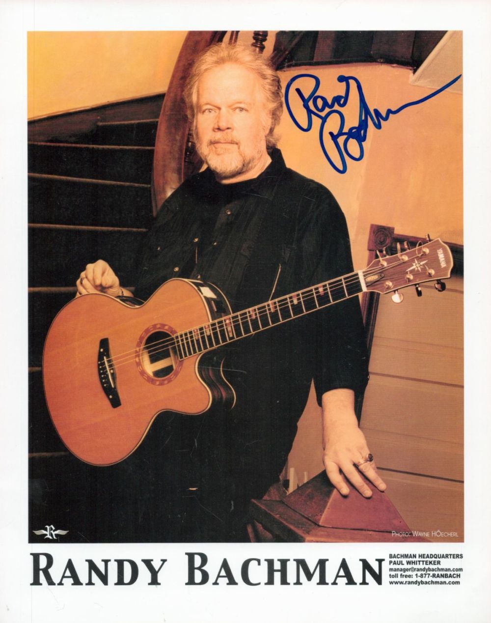 Lot 271: Randy Bachman signed 10x8 colour promo photo. Randolph...