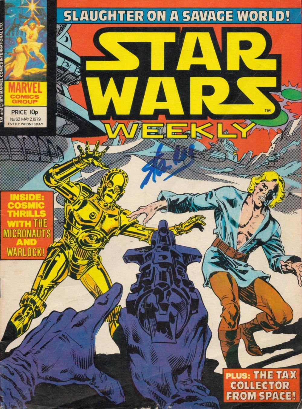 Lot 284: Stan Lee signed Marvel Comic Star Wars Weekly...