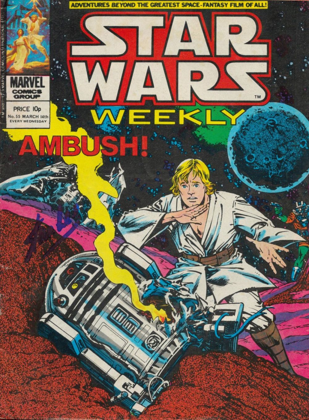 Lot 285: Stan Lee signed Marvel Comic Star Wars Weekly...