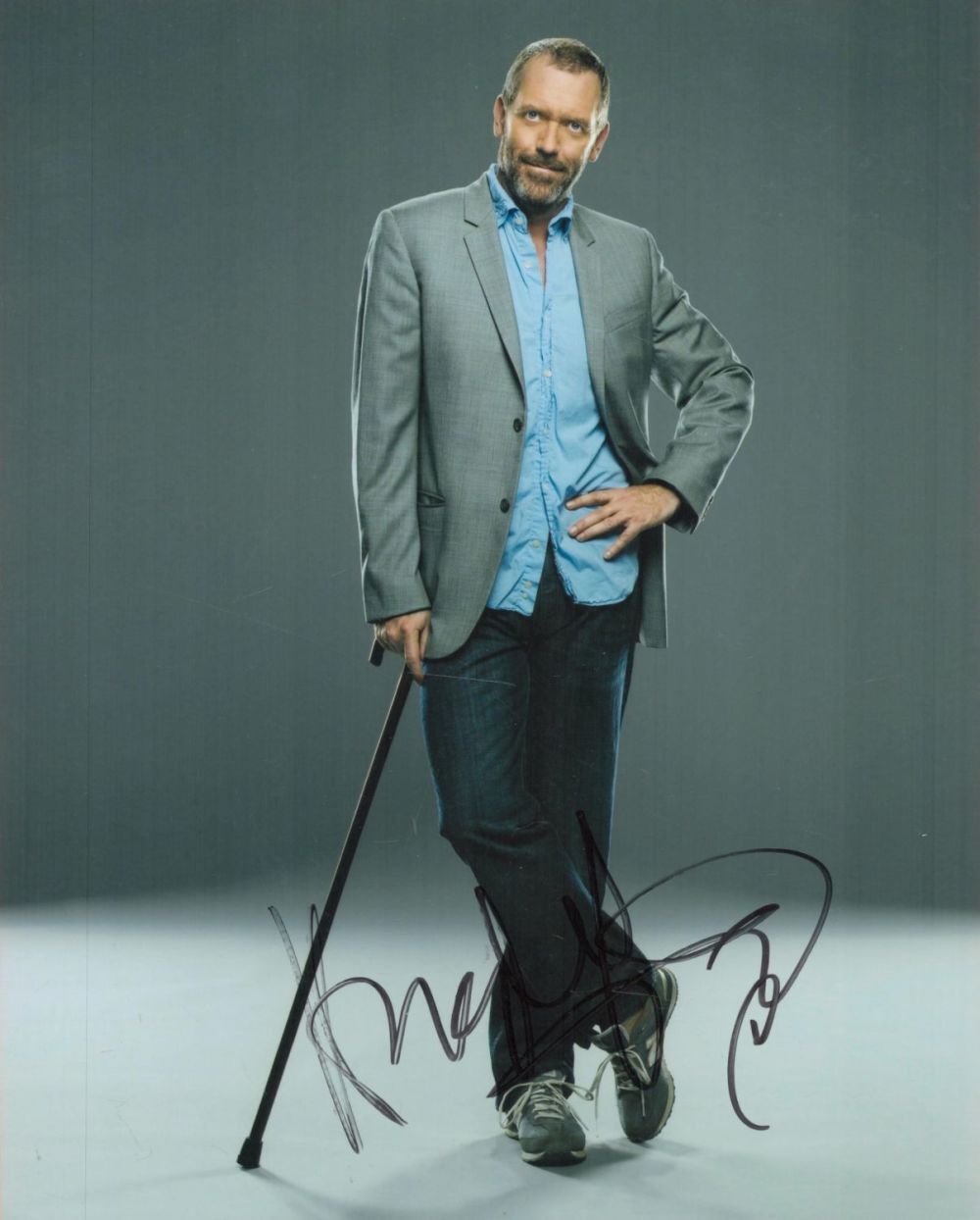 Lot 295: Hugh Laurie signed 10x8 colour photo. James Hugh...