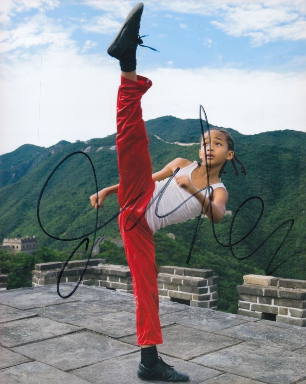 Lot 314: Jaden Smith signed 10x8 Karate Kid colour photo....