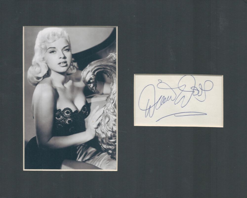 Lot 359: Diana Dors signed10x8 mounted signature piece includes signed...