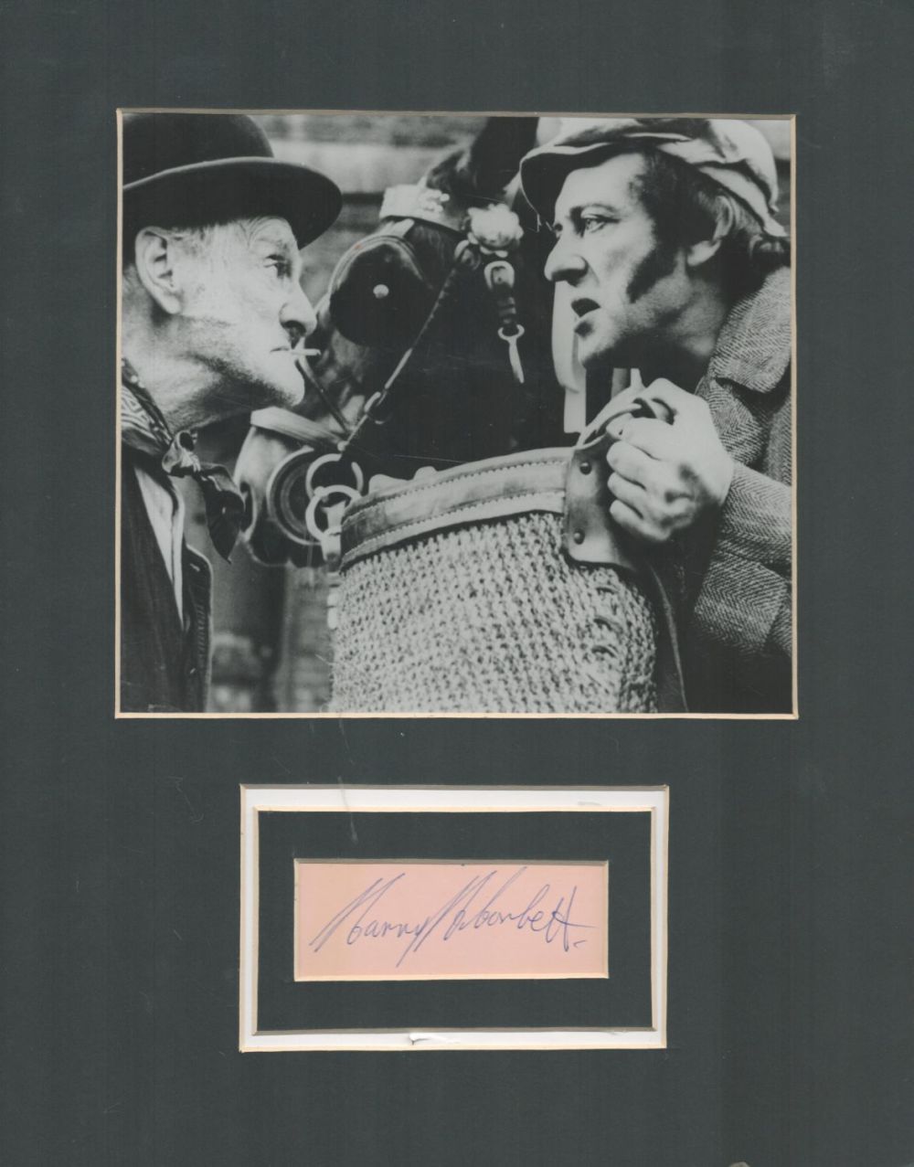 Lot 374: Harry H Corbett 12x10 overall mounted signature piece...