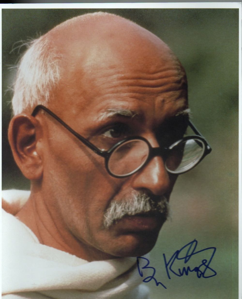 Lot 417: Gandhi Sir Ben Kingsley signed 10 x 8...