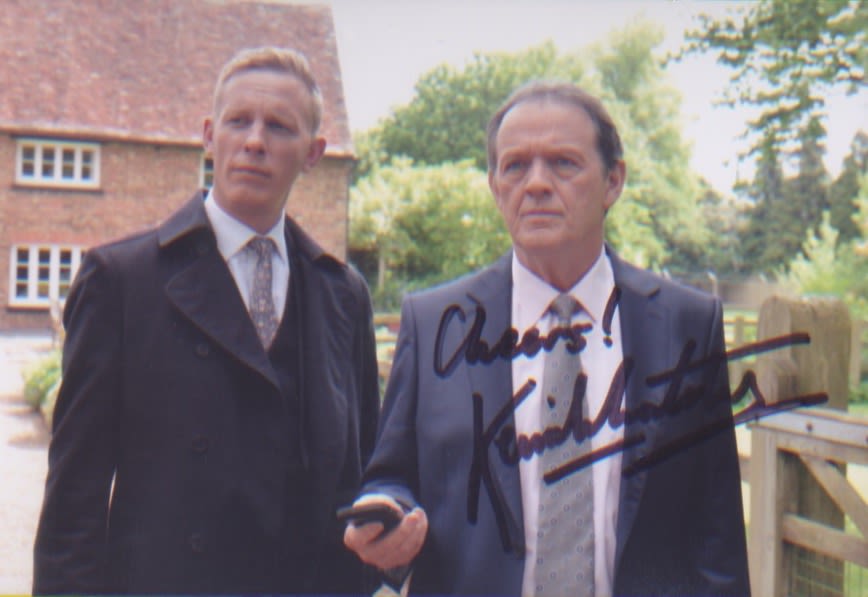 Lot 418: Morse Lewis Kevin Whately signed postcard sized picture...