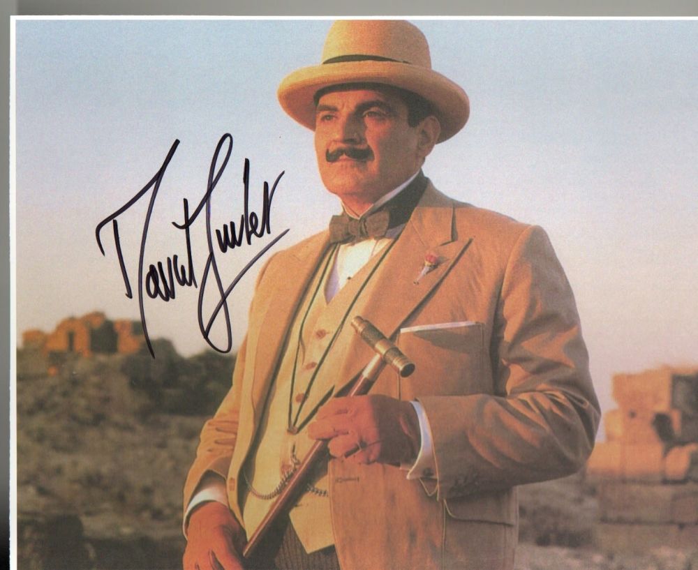 Lot 419: Poirot Sir David Suchet signed 10 x 8...