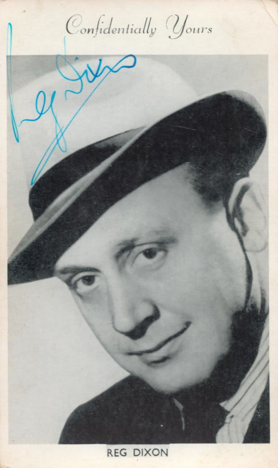 Lot 423: Reg Dixon signed 6x4 black and white vintage...