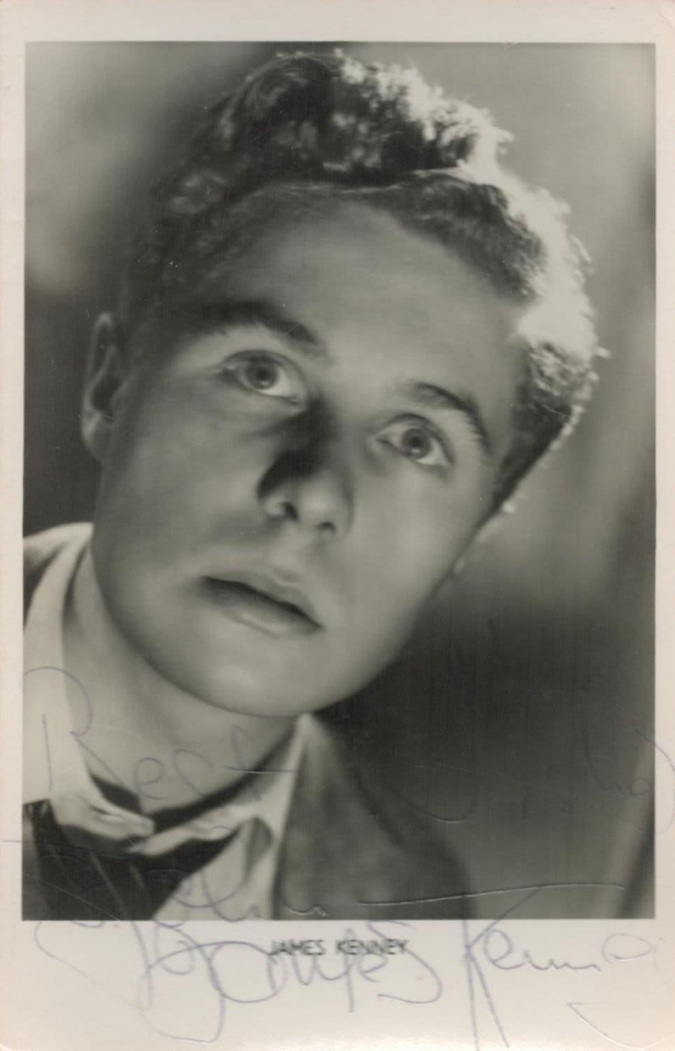 Lot 424: James Kenney signed 6x4 vintage black and white...