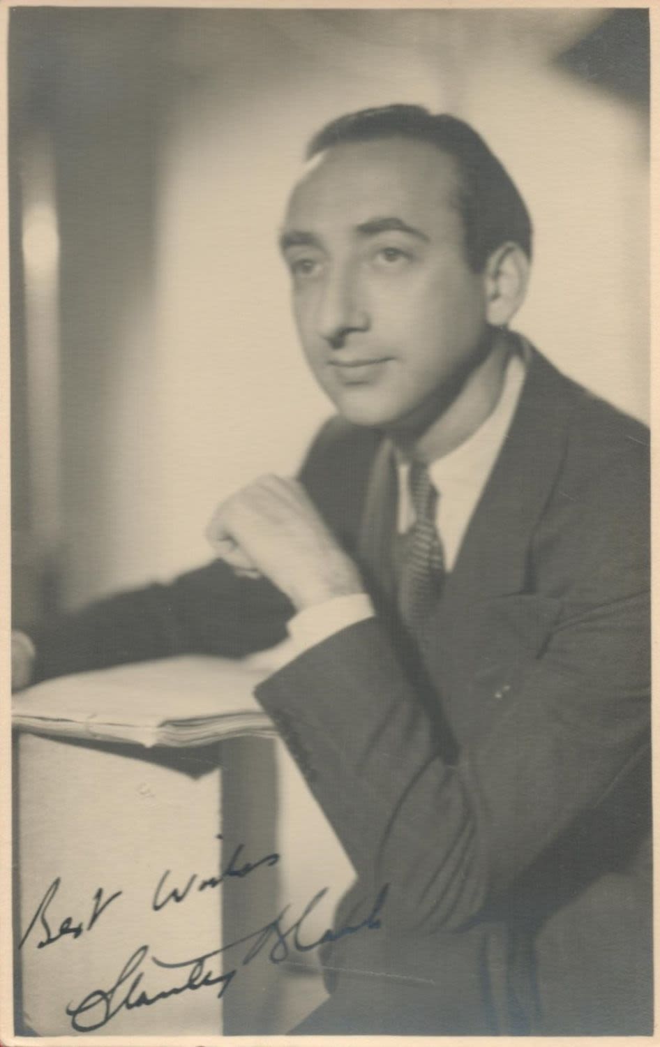 Lot 433: Stanley Black signed 6x4 black and white vintage...