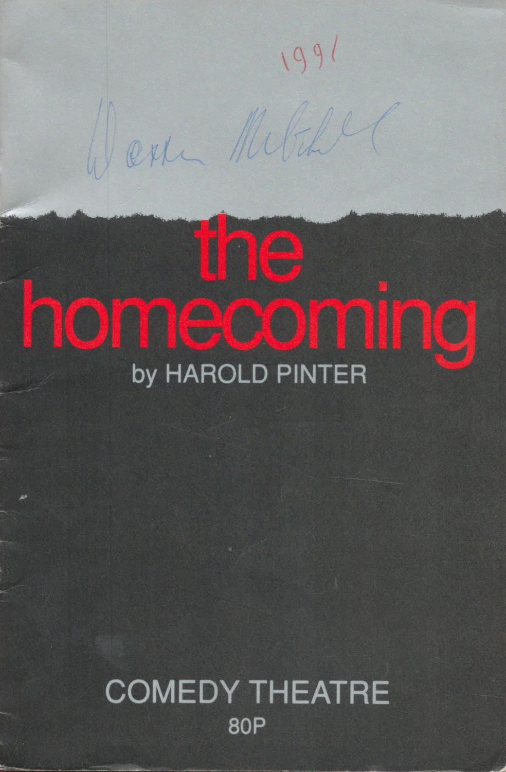 Lot 448: Actor, Warren Mitchell signed The Homecoming souvenir programme....