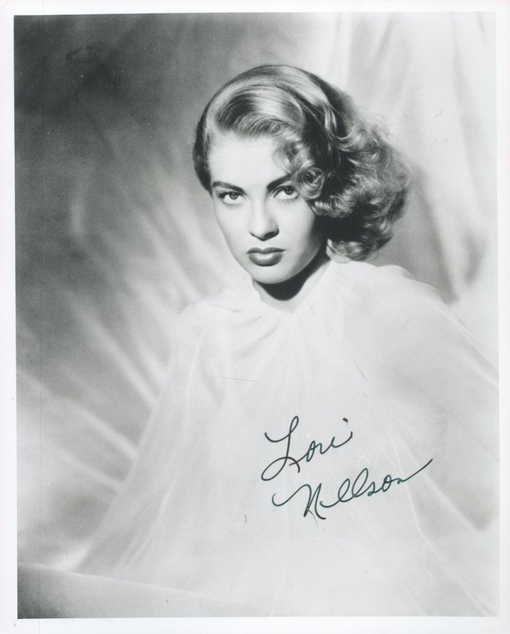 Lot 452: Actor Lori Nelson signed 10x8 black and white...