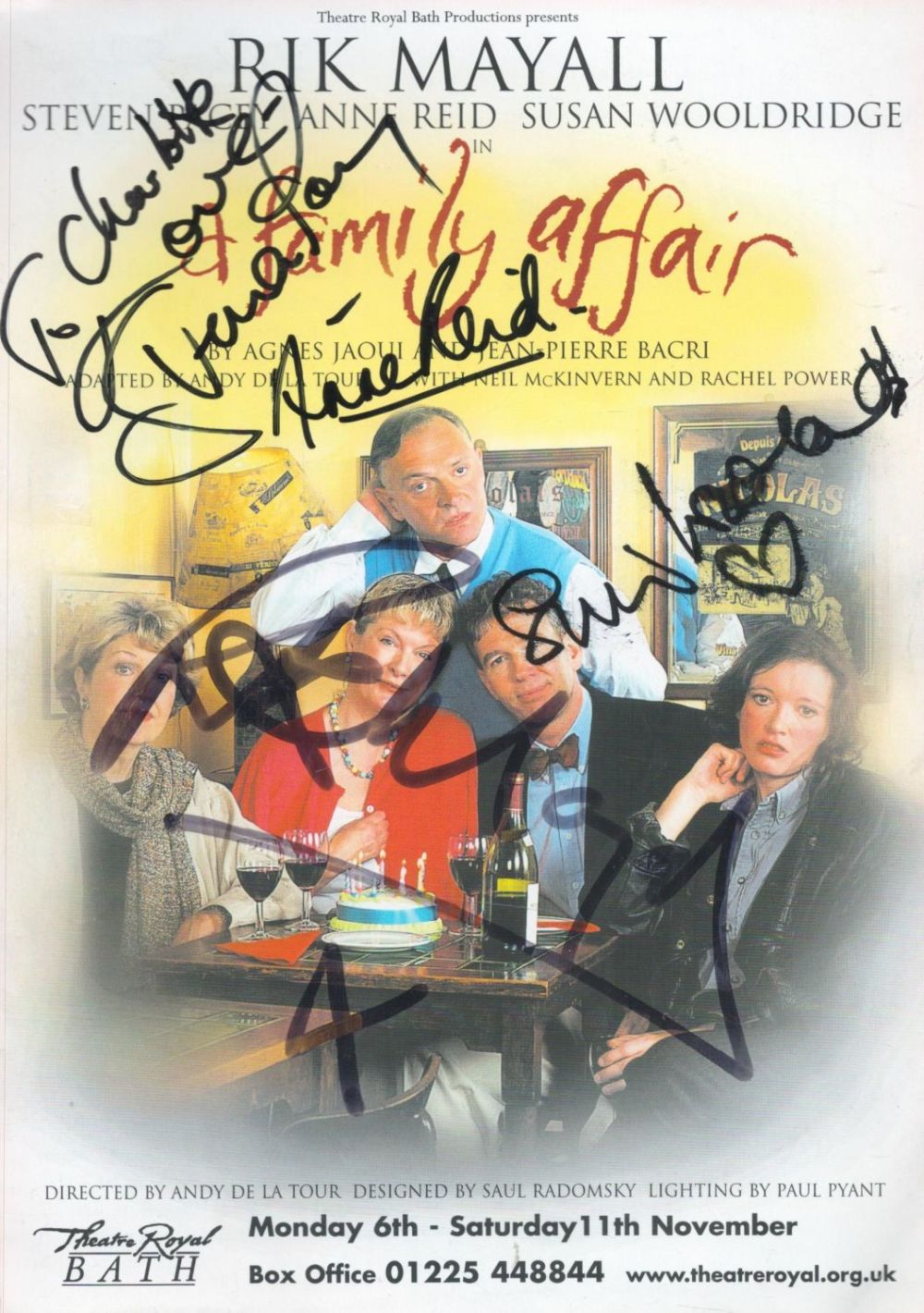 Lot 458: Rik Mayall, Steven Pacey, Anne Reid and Susan...