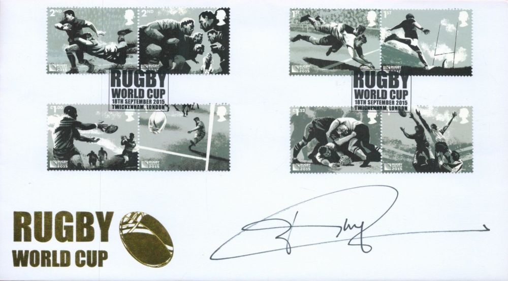 Lot 466: Jonny Wilkinson signed Rugby World Cup cover. Good...