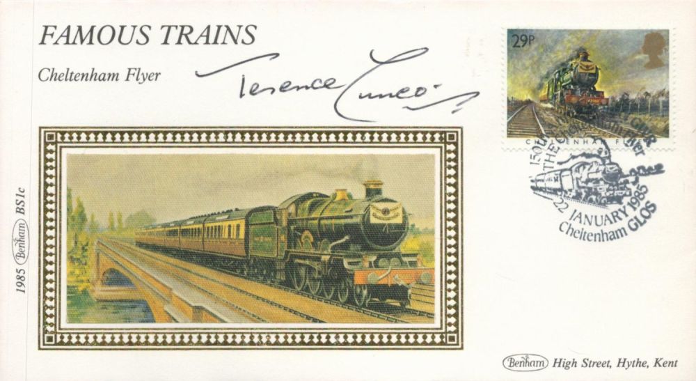 Lot 469: Terence Cuneo signed Famous Trains - Cheltenham flyer...