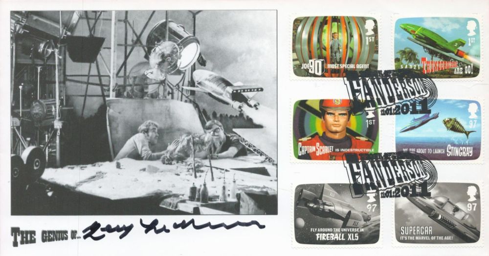 Lot 475: Gerry Anderson signed cover. Good condition Est.