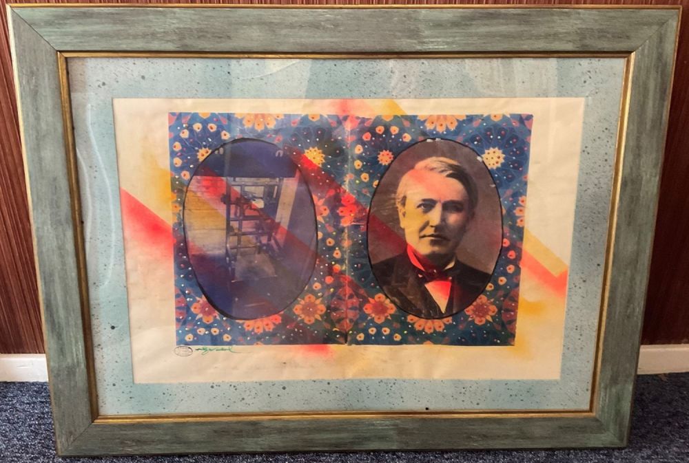 Lot 489: Andy Warhol signed 40x30 mounted and framed Deluxe...