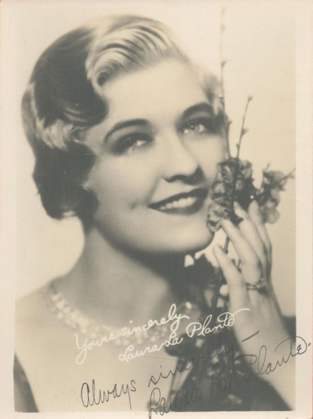 Lot 508: Laura La Plante signed 7x5 black and white...