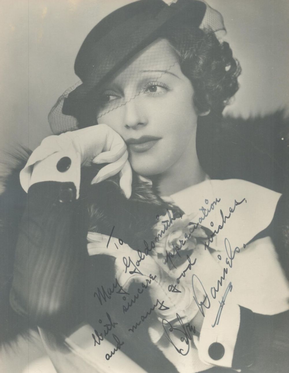 Lot 515: Bebe Daniels signed 10x8 vintage black and white...