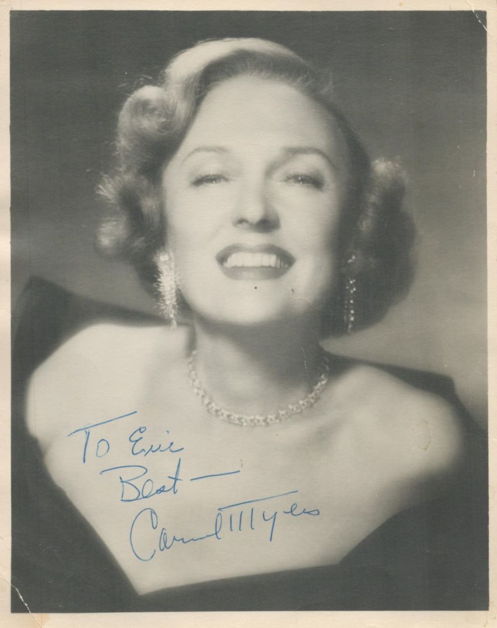 Lot 516: Carmel Myers signed 10x8 vintage black and white...