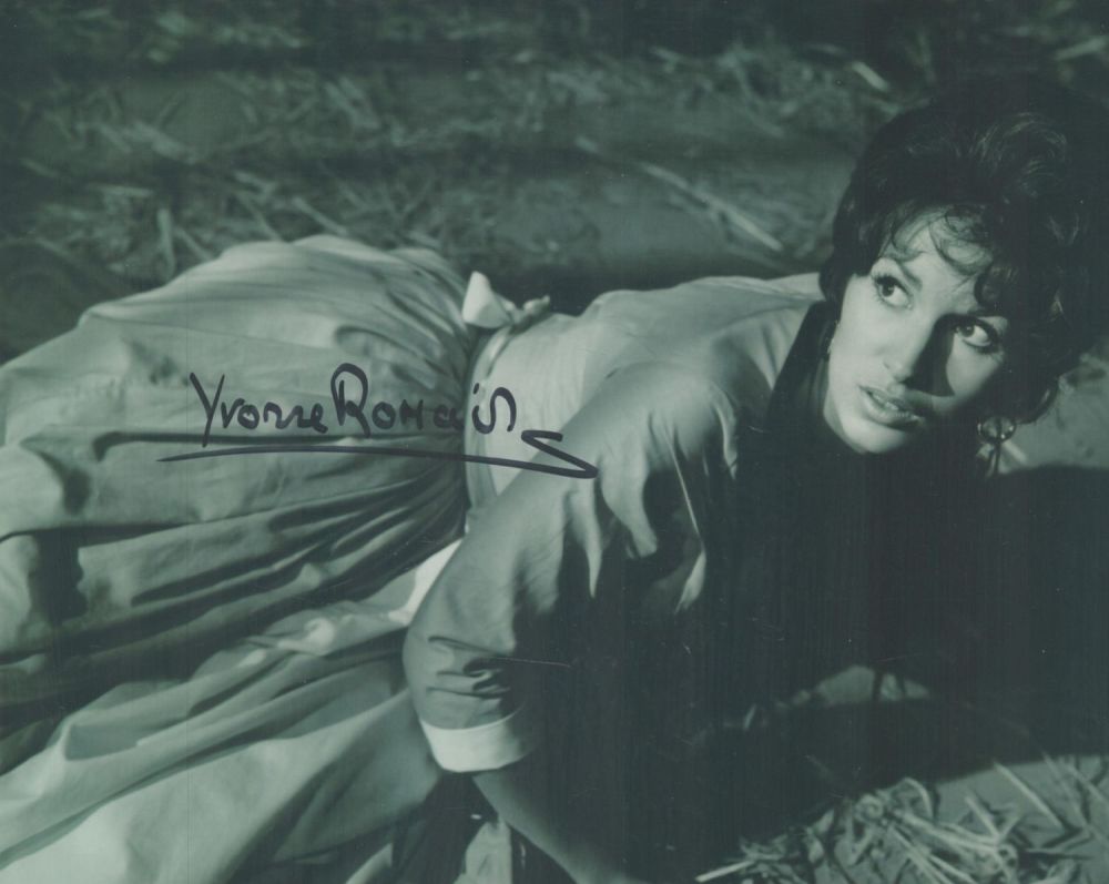Lot 524: Yvonne Romain signed 10x8 black and white photo....