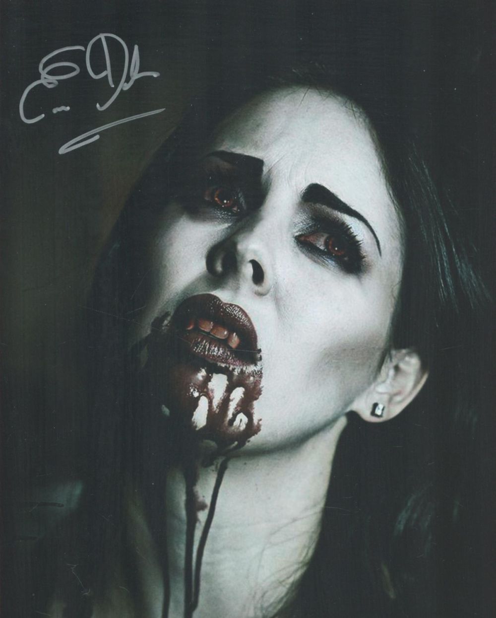 Lot 538: Eileen Dietz signed 10x8 colourised Horror photo. Eileen...