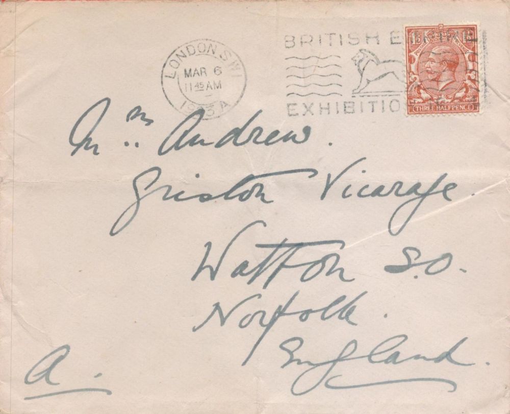 Lot 577: Field Marshal Viscount Allenby Handwriting on an Vintage...