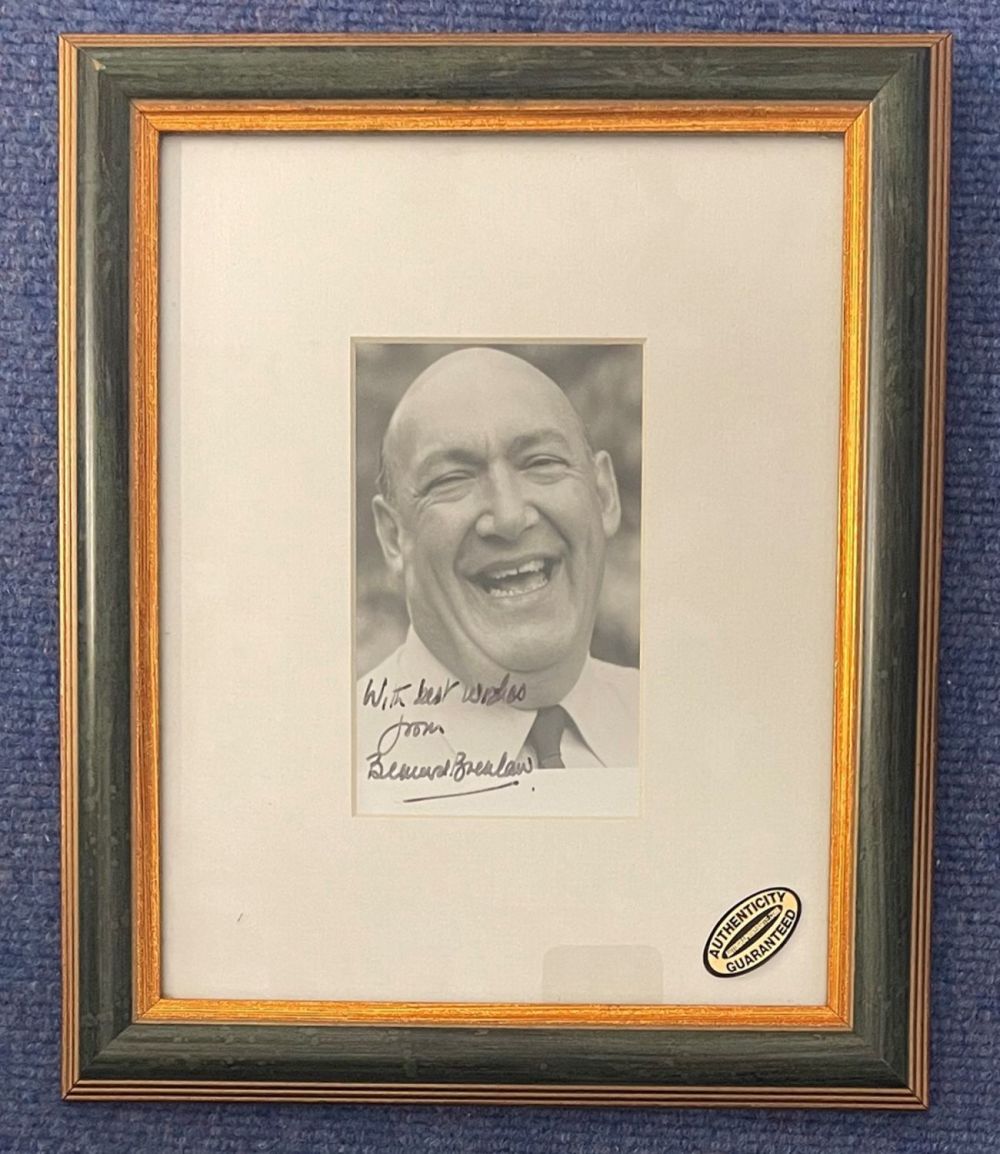 Lot 587: English Comic Actor Bernard Bresslaw Signed Black and...