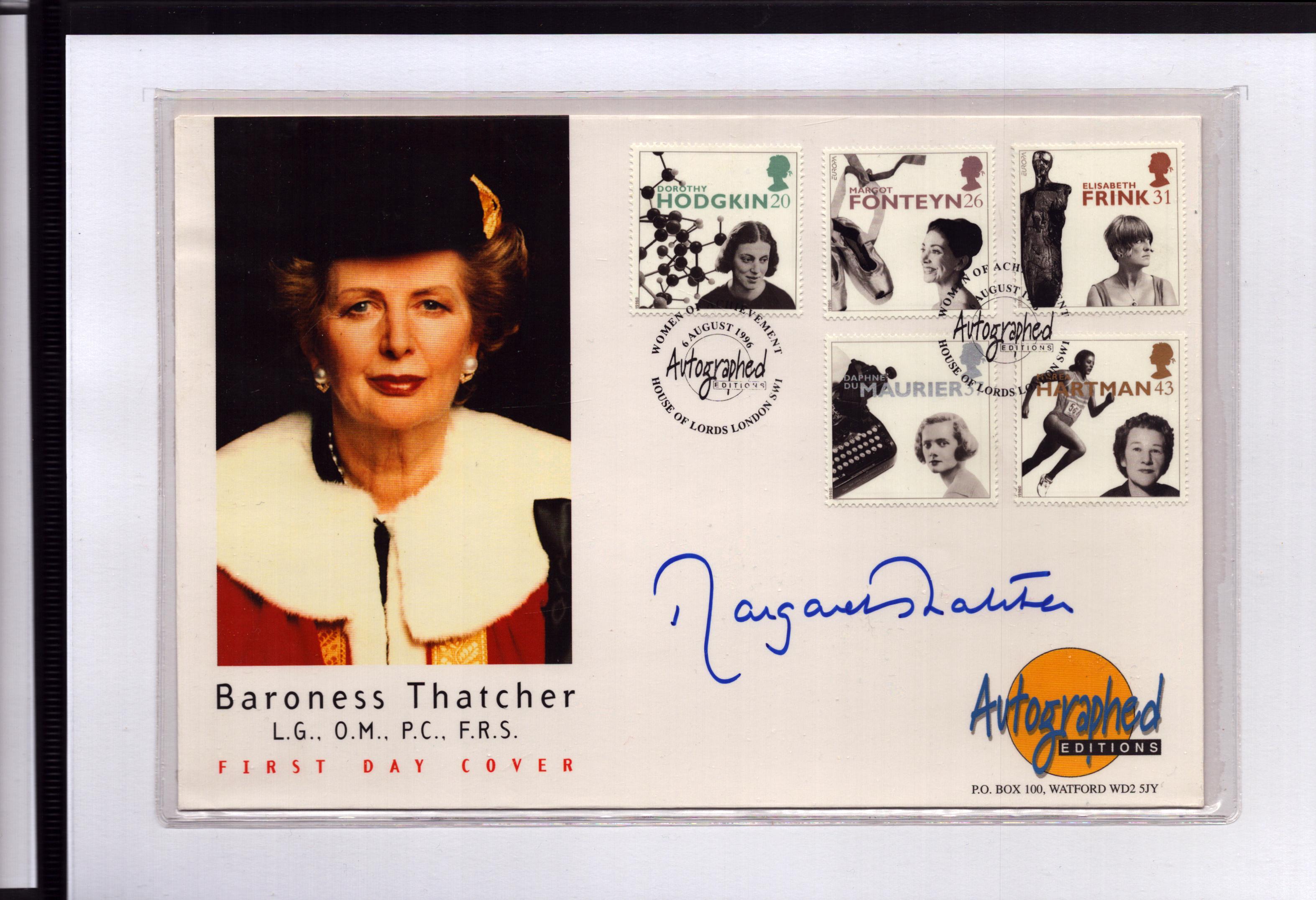 Margaret Thatcher signed large